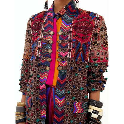 Aseem Kapoor Multi-Colour Open Dhan Jacket