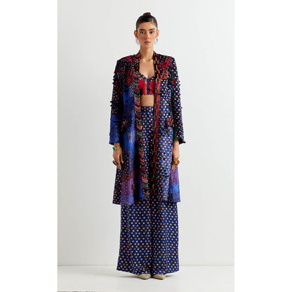 Aseem Kapoor Blue Dariya Long Jacket