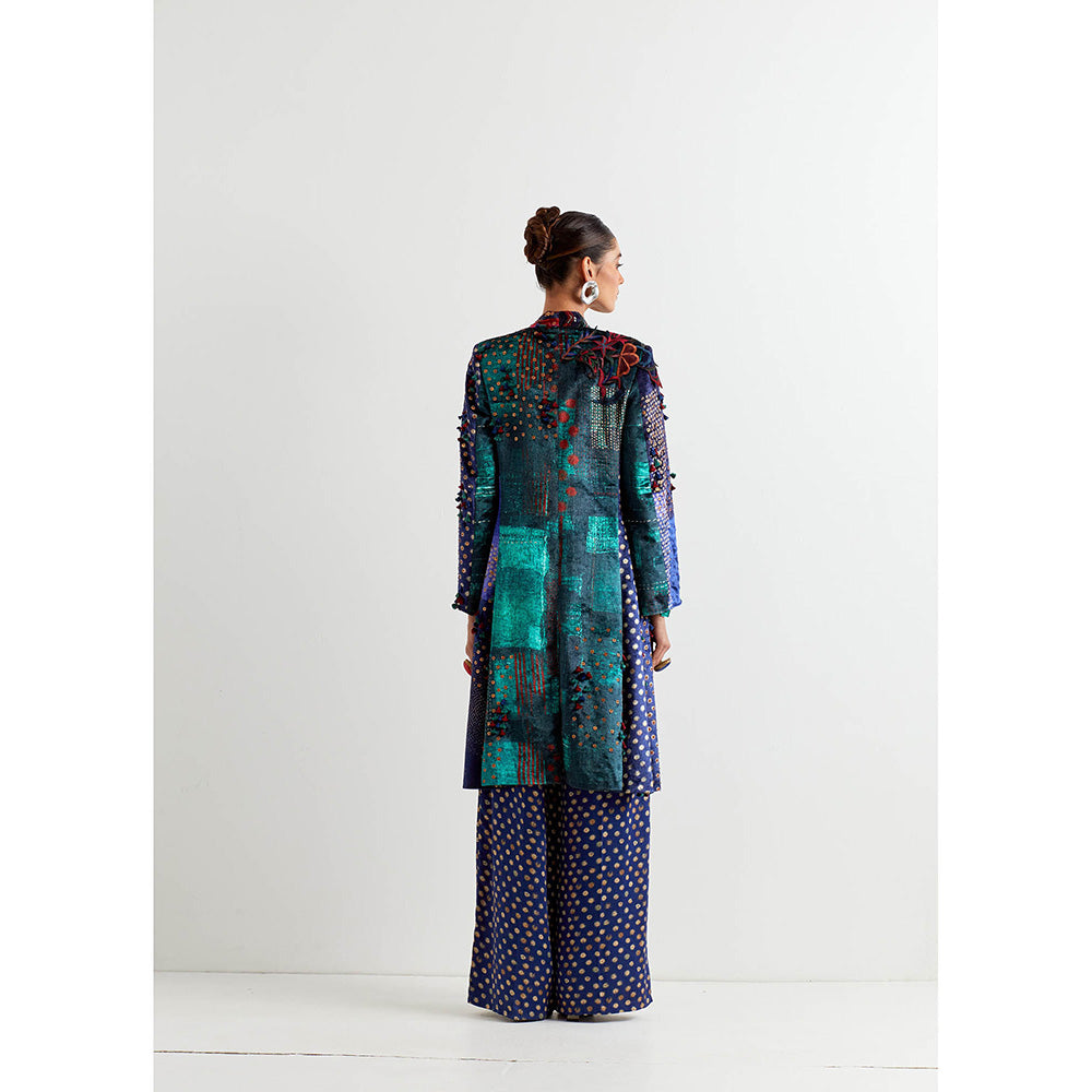 Aseem Kapoor Blue Dariya Long Jacket