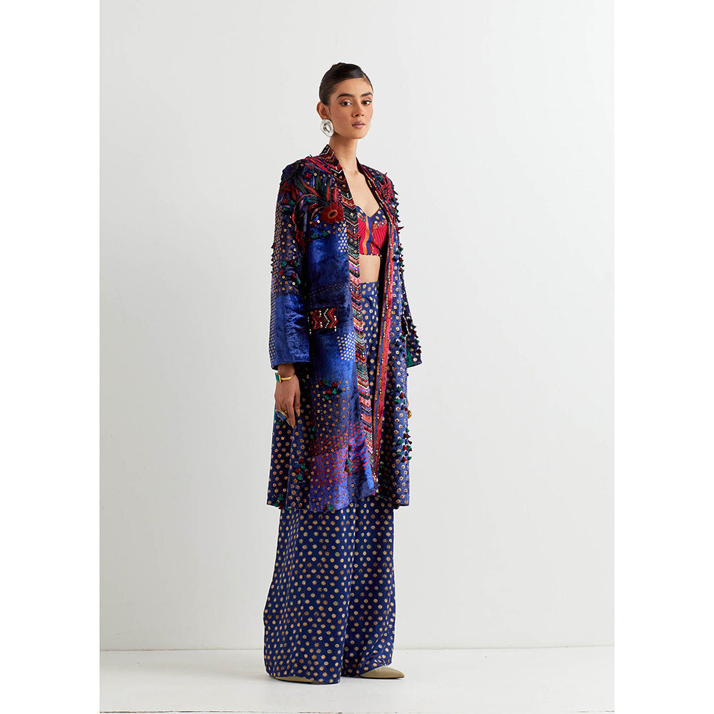 Aseem Kapoor Blue Dariya Long Jacket