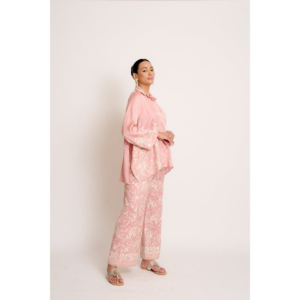 ASHTAR Pink Pink Alaya Twin Co-ord (Set of 2)