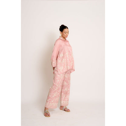 ASHTAR Pink Pink Alaya Twin Co-ord (Set of 2)