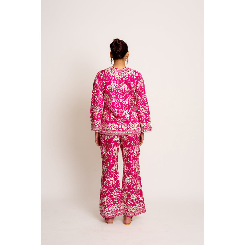 ASHTAR Rani Pink Gulnaaz Co-ord (Set of 2)