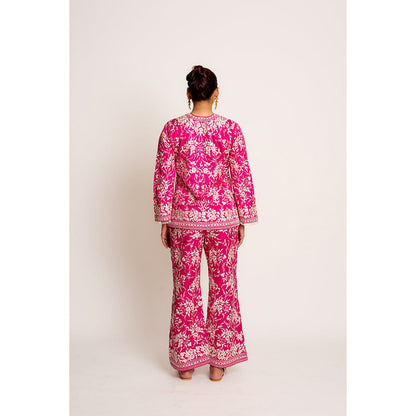 ASHTAR Rani Pink Gulnaaz Co-ord (Set of 2)