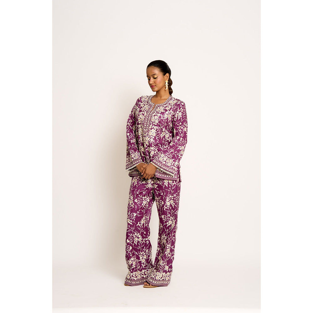 ASHTAR Purple Co-ord (Set of 2)