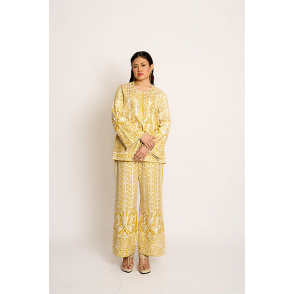 ASHTAR Daffodil Yellow Aisha Co-ord (Set of 2)