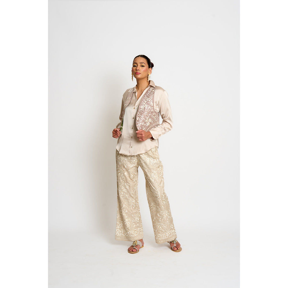 ASHTAR Taupe Kalki Reversible Jacket