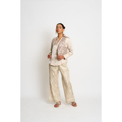 ASHTAR Taupe Kalki Reversible Jacket