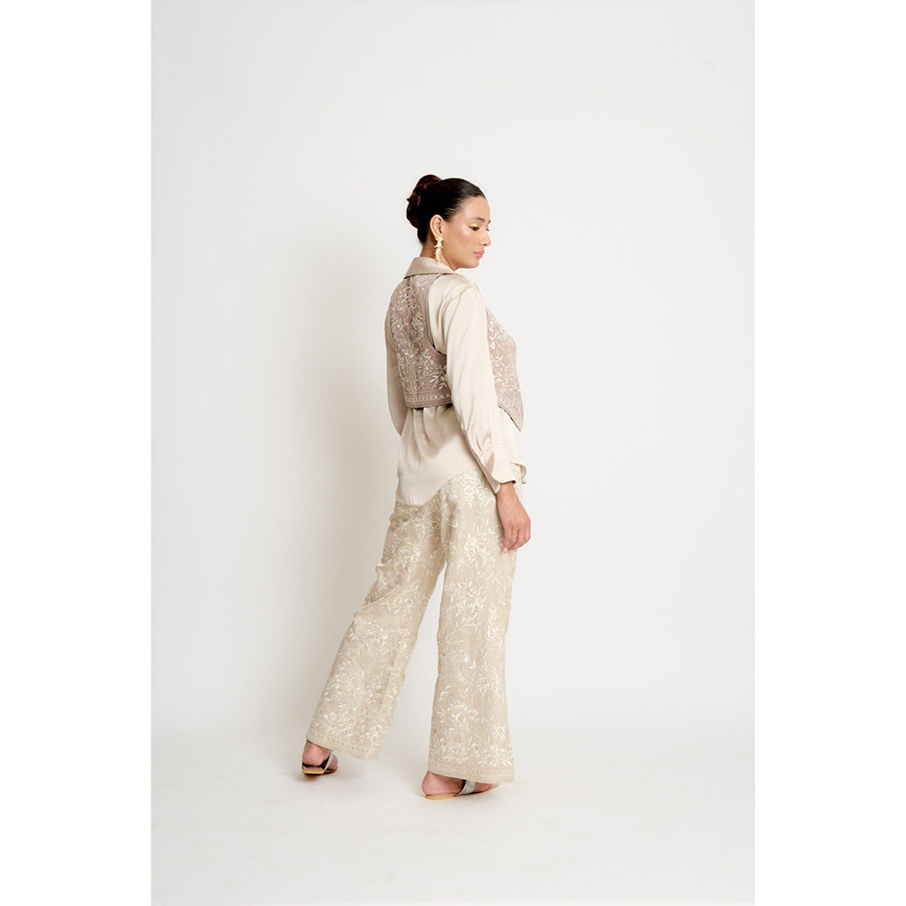 ASHTAR Taupe Kalki Reversible Jacket