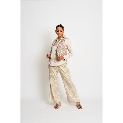 ASHTAR Taupe Kalki Reversible Jacket