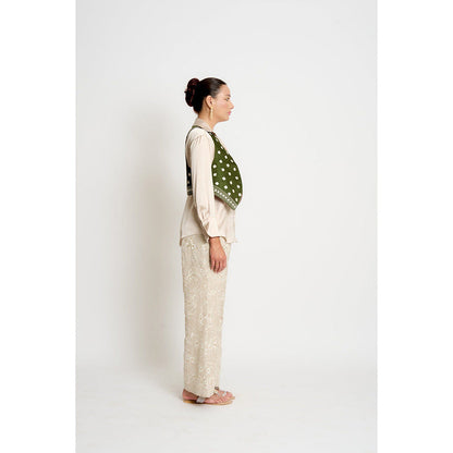 ASHTAR Taupe Kalki Reversible Jacket