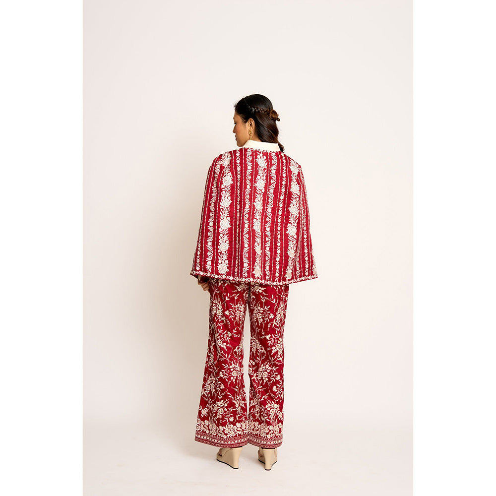 ASHTAR Cherry Red Giro Cape