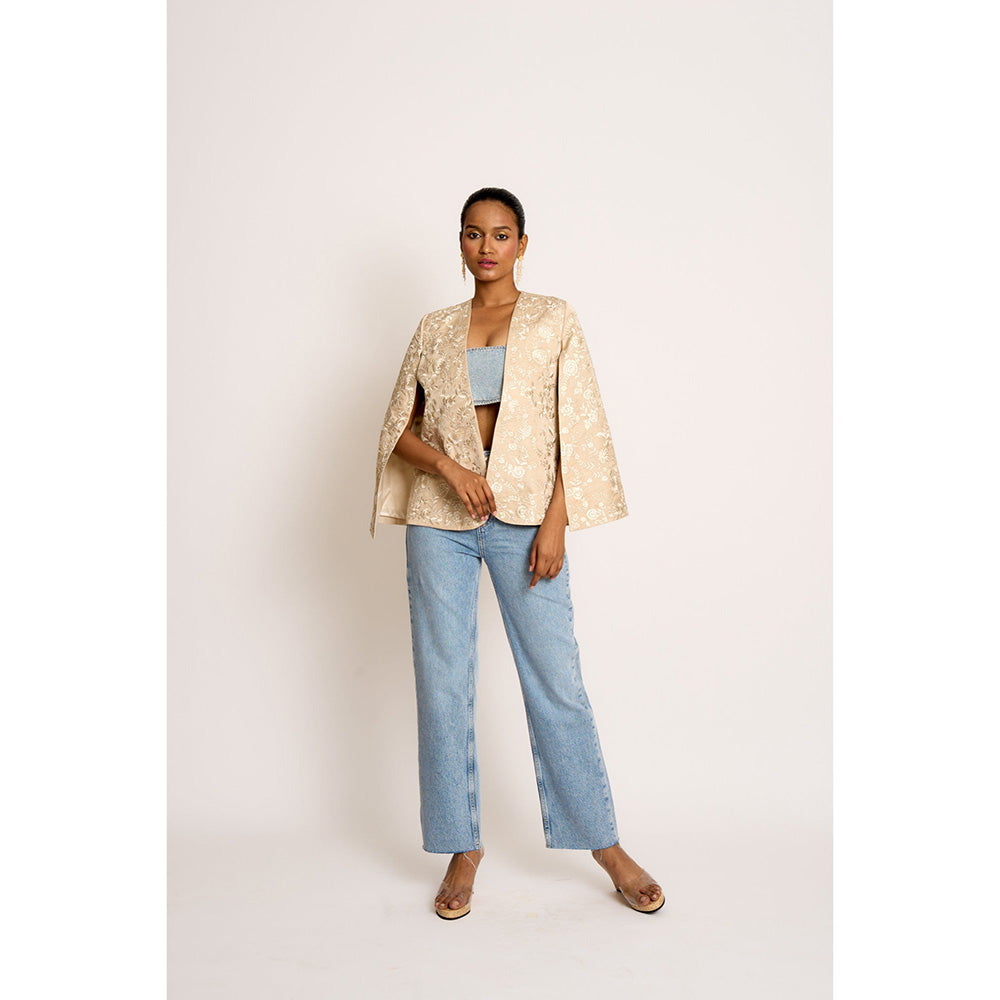 ASHTAR Nude Beige Naina Cape