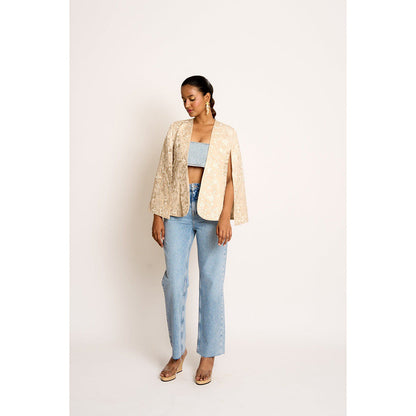 ASHTAR Nude Beige Naina Cape
