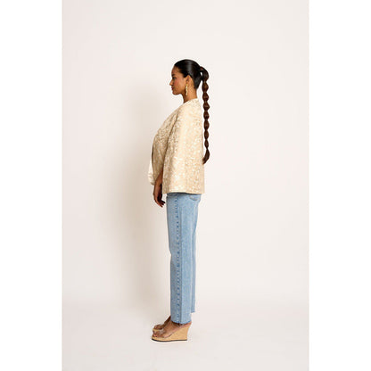 ASHTAR Nude Beige Naina Cape