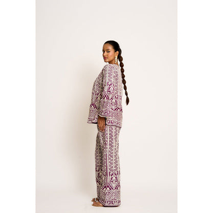 ASHTAR Purple Aisha Co-ord (Set of 2)