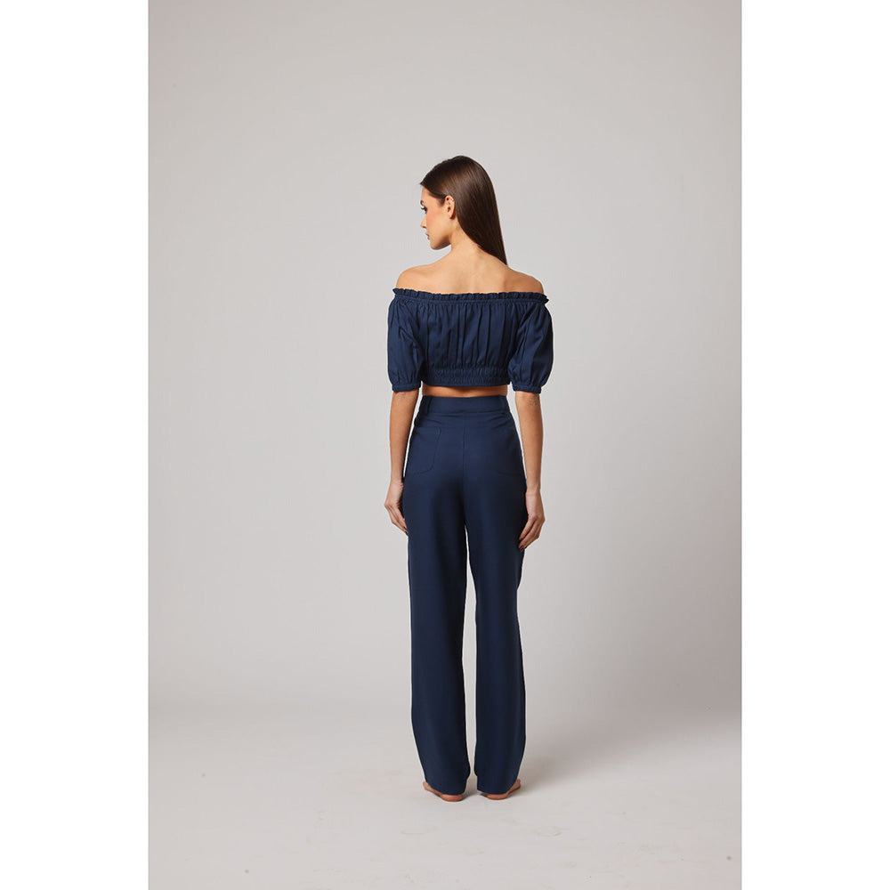 ASHITA FERNANDES Women Off-Shoulder Solid Co-Ord (Set of 2)