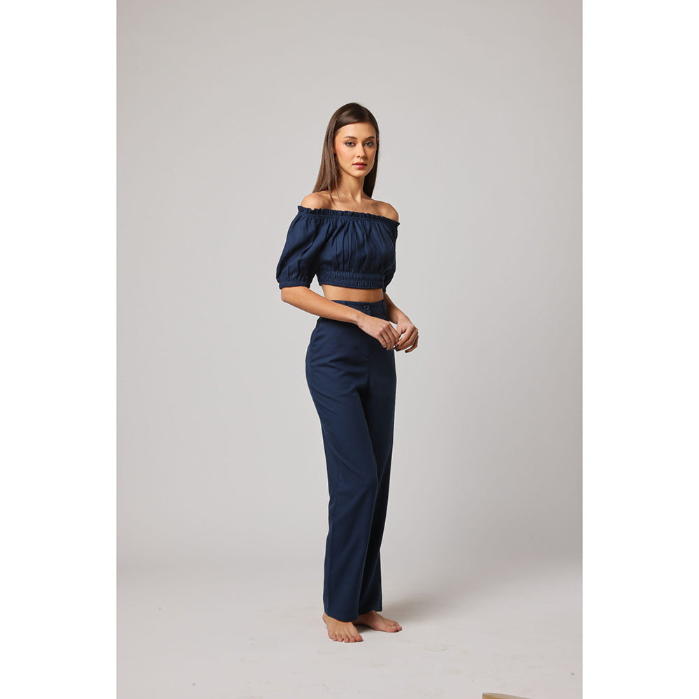 ASHITA FERNANDES Women Off-Shoulder Solid Co-Ord (Set of 2)