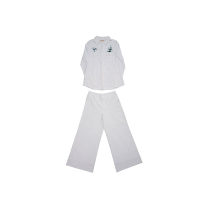 ASHITA FERNANDES White Embroidered Double Front Pocket Shirt