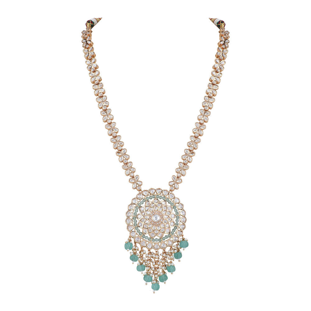 Auraa Trends 22KT Gold Plated Kundan Classic Necklace Set
