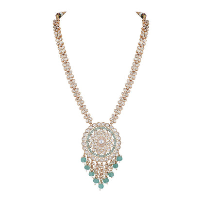 Auraa Trends 22KT Gold Plated Kundan Classic Necklace Set