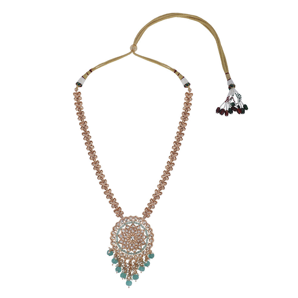 Auraa Trends 22KT Gold Plated Kundan Classic Necklace Set