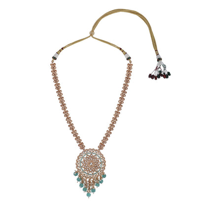 Auraa Trends 22KT Gold Plated Kundan Classic Necklace Set