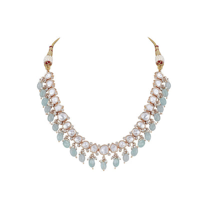 Auraa Trends 22KT Gold Plated Kundan Classic Necklace Set
