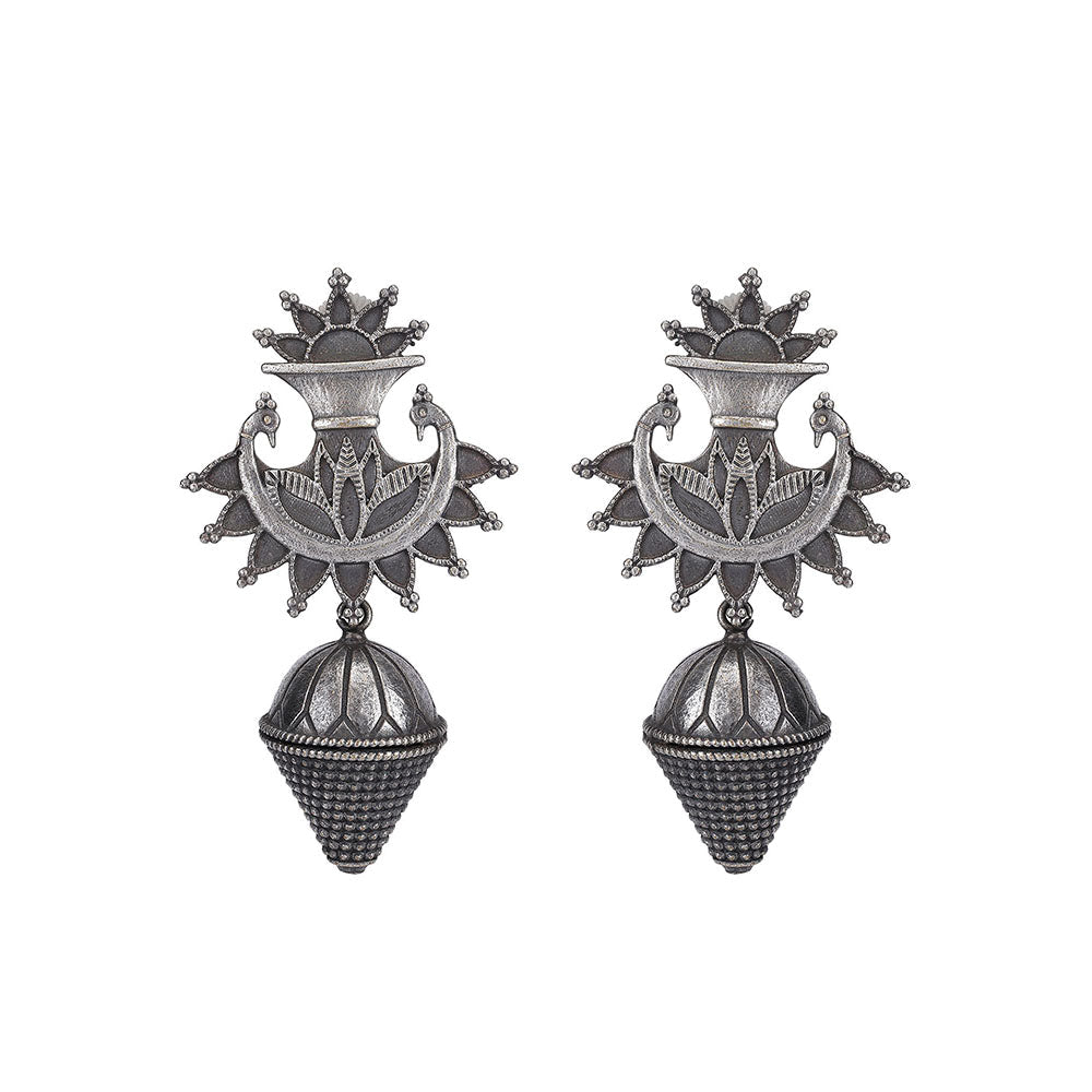 Auraa Trends Classic Oxidised Drop Earrings For women