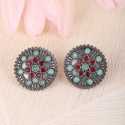 Auraa Trends Elegant Oxidised Multi Drop Earrings For women