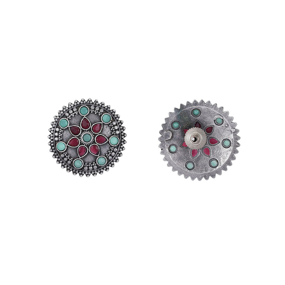 Auraa Trends Elegant Oxidised Multi Drop Earrings For women