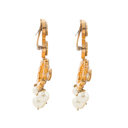 Auraa Trends 22K Gold Plated Kundan Elegant White Necklace Set for Women