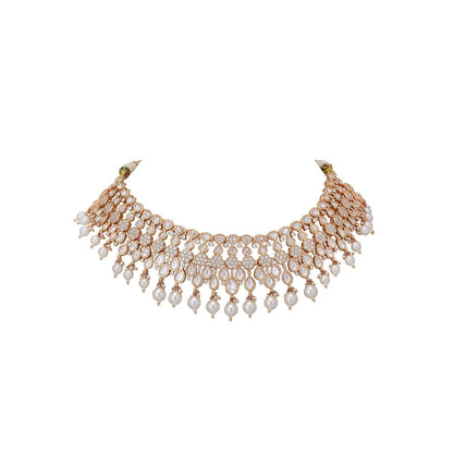 Auraa Trends 22K Gold Plated Kundan Studded Jewellery Set