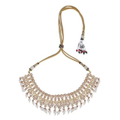Auraa Trends 22K Gold Plated Kundan Studded Jewellery Set
