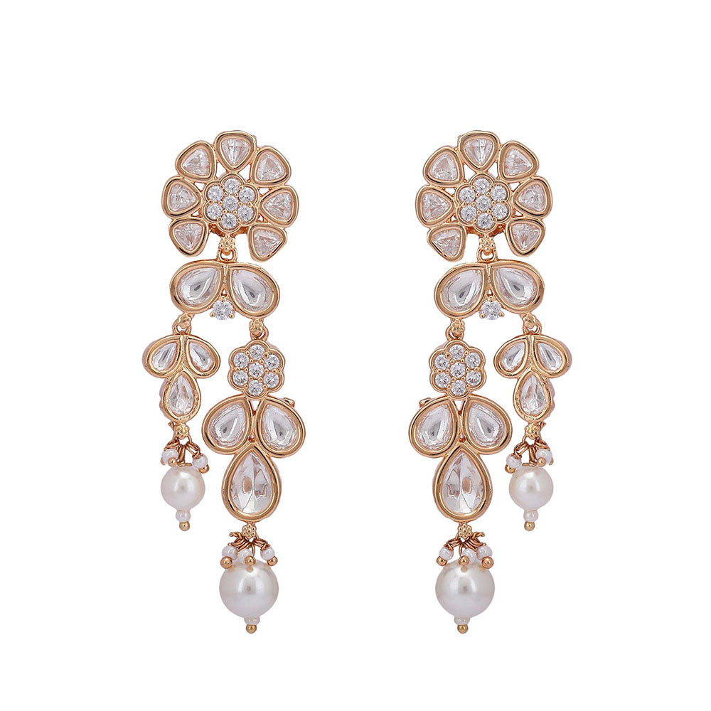 Auraa Trends 22K Gold Plated Kundan Studded Jewellery Set