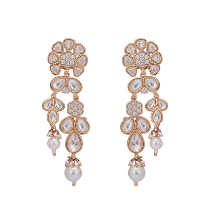 Auraa Trends 22K Gold Plated Kundan Studded Jewellery Set