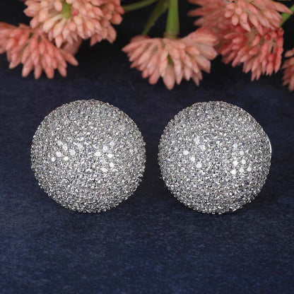 Auraa Trends Circular Stud Earrings Alloy