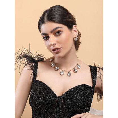 Auraa Trends 22Kt Gold Plated Kundan Jewellery Set