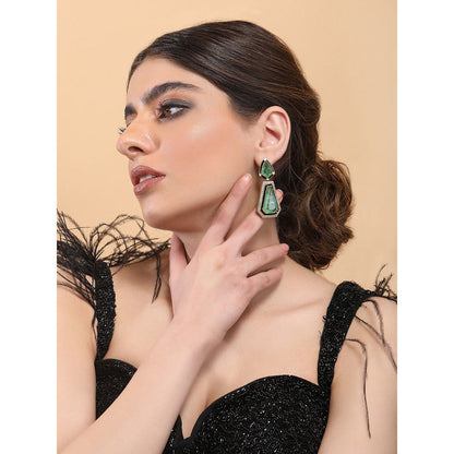 Auraa Trends Gold Plated Kundan Drop Earrings