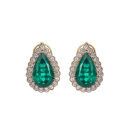 Auraa Trends Gold Plated Kundan Polka & Green Stone Choker Jewellery Set