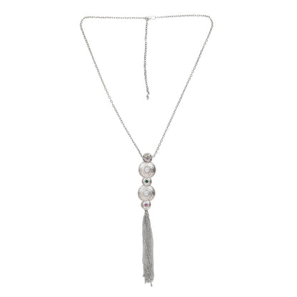 Auraa Trends Silver Plated Stone Studded Jewellery Set