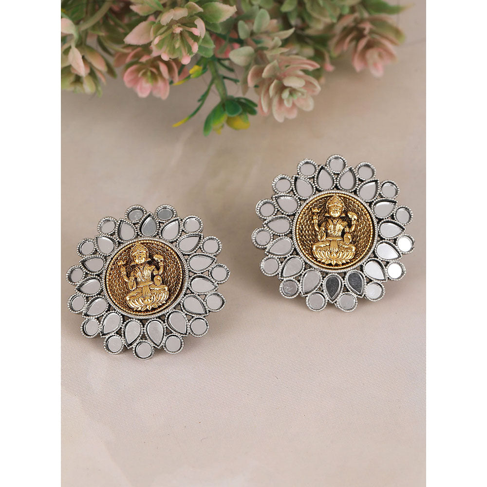 Auraa Trends Laxmi Ethnic Earring Stone Studded Goddess