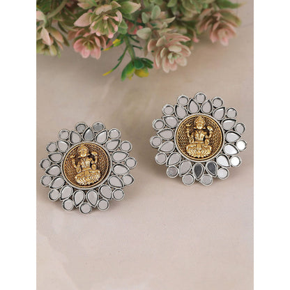 Auraa Trends Laxmi Ethnic Earring Stone Studded Goddess