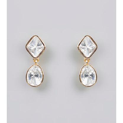 Auraa Trends White Gold Finish Pearl Pendant Necklace & Earrings Set