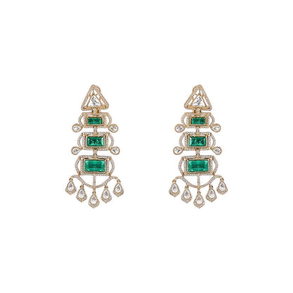 Auraa Trends Statement Green Stone Kundan Choker Jewellery Set