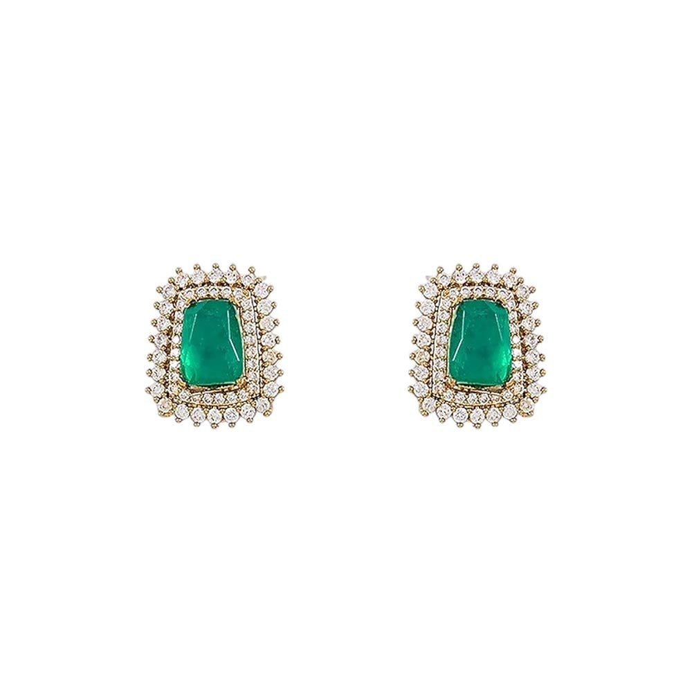 Auraa Trends Elegant Green Pendant Kundan Choker Jewellery Set