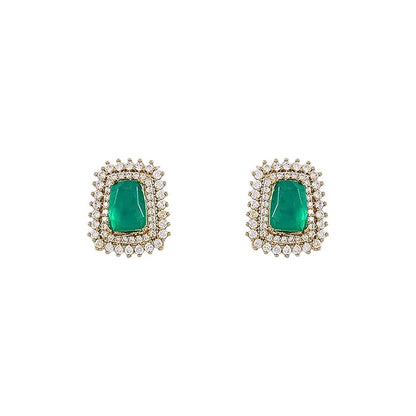 Auraa Trends Elegant Green Pendant Kundan Choker Jewellery Set