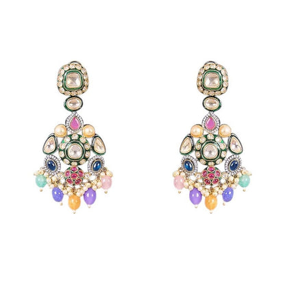 Auraa Trends Elegant Multicolour Traditional Jewellery Set with Pearl and Gemstone Detailing