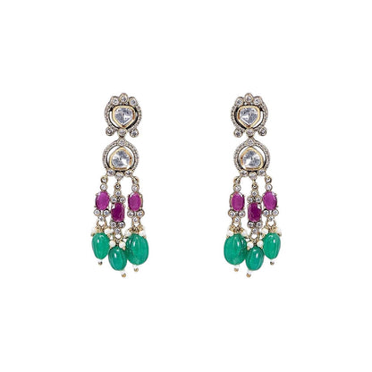 Auraa Trends Green Elegant Gold-Plated Jewellery Set