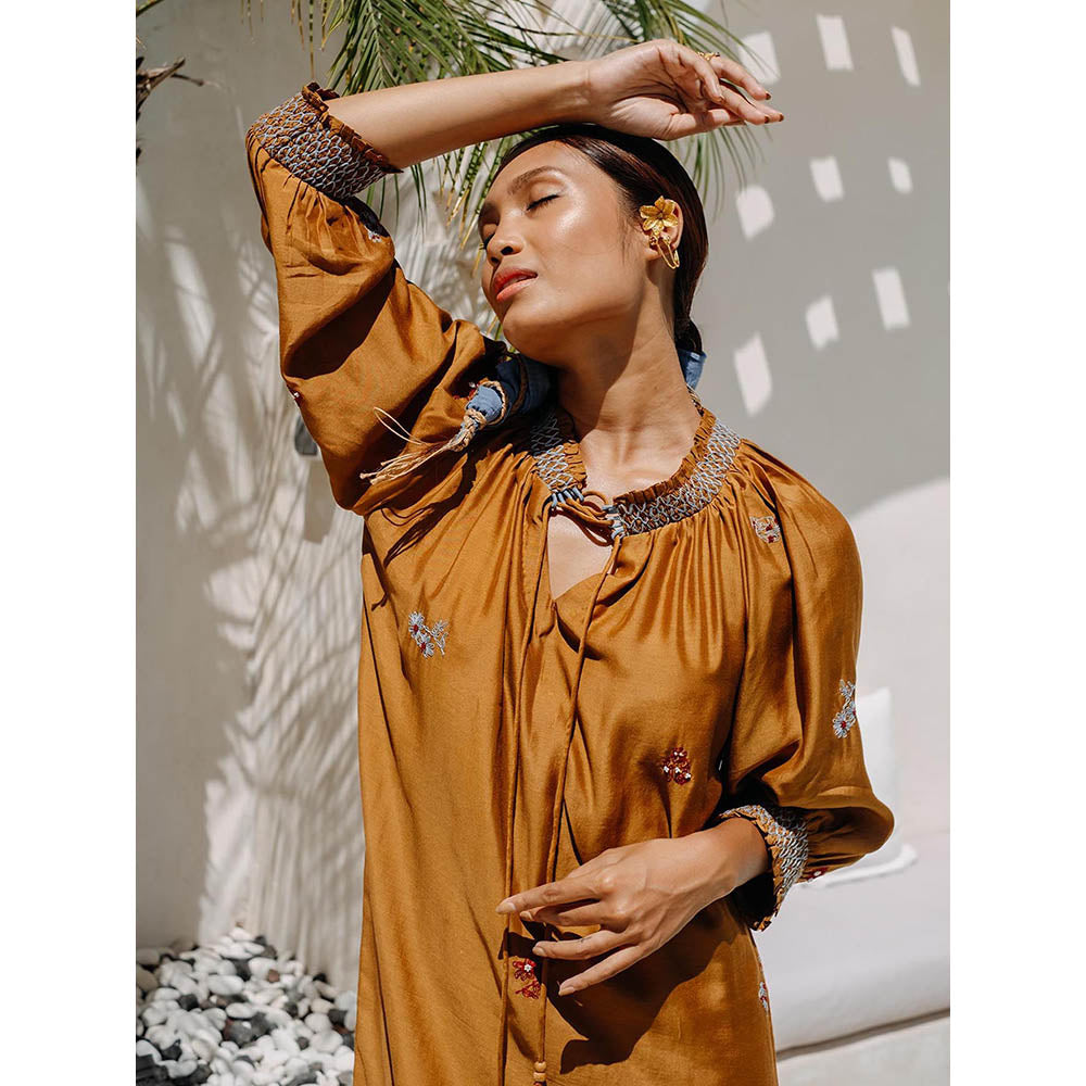 Auruhfy Terra Embroidered Dress